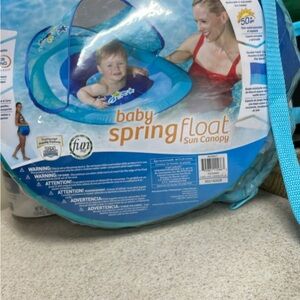 SwimWays Baby Spring Float with Sun Canopy - Blue